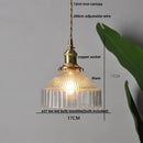 GobekUsa Green Glass Walnut Wood LED Pendant Light, Nordic Modern Hanging Lamp