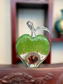 GobekUsa Crystal Glass Apple Paperweight: Modern Office Desktop Decor & Gift.
