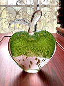 GobekUsa Crystal Glass Apple Paperweight: Modern Office Desktop Decor & Gift.