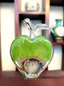 GobekUsa Crystal Glass Apple Paperweight: Modern Office Desktop Decor & Gift.