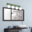 GobekUsa Modern Green Linear Vanity Mirror Light - Macaron Style, 4 Heads, Metal Wall Lighting for Bathrooms