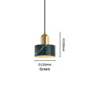 Modern green marble pendant light for dining room by Decorbites