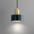Modern green marble pendant light for dining room by Decorbites