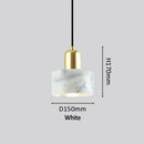 Modern green marble pendant light for dining room by Decorbites