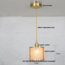 GobekUsa Crystal Glass LED Pendant Lamp with Adjustable Copper Socket for Modern Luxury Décor