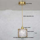 GobekUsa Crystal Glass LED Pendant Lamp with Adjustable Copper Socket for Modern Luxury Décor