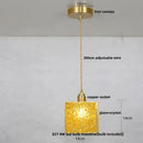 GobekUsa Crystal Glass LED Pendant Lamp with Adjustable Copper Socket for Modern Luxury Décor