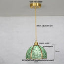GobekUsa Crystal Glass LED Pendant Lamp with Adjustable Copper Socket for Modern Luxury Décor