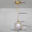 GobekUsa Crystal Glass LED Pendant Lamp with Adjustable Copper Socket for Modern Luxury Décor