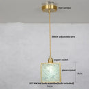 GobekUsa Crystal Glass LED Pendant Lamp with Adjustable Copper Socket for Modern Luxury Décor
