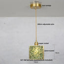 GobekUsa Crystal Glass LED Pendant Lamp with Adjustable Copper Socket for Modern Luxury Décor