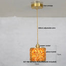 GobekUsa Crystal Glass LED Pendant Lamp with Adjustable Copper Socket for Modern Luxury Décor