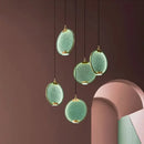 GobekUsa Brass Pendant Light: Minimalist Glass Round Loft Lamp for Cafe & Bar