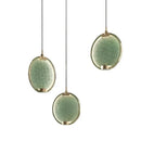 GobekUsa Brass Pendant Light: Minimalist Glass Round Loft Lamp for Cafe & Bar