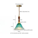 GobekUsa Green Wave Glass Pendant Lamp: Modern Minimalism for Living Room, Bedroom, Cafe