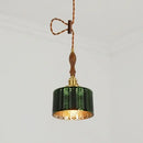 GobekUsa Green Wave Glass Pendant Lamp: Modern Minimalism for Living Room, Bedroom, Cafe