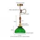 GobekUsa Green Wave Glass Pendant Lamp: Modern Minimalism for Living Room, Bedroom, Cafe