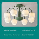 GobekUsa 2024 Modern Green White Chandelier Ceiling Hanging Lamp for Living Room Dining Bedroom