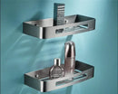 GobekUsa Grey Bathroom Accessories Set: Paper Holder, Corner Shelf, Towel Rack, Toilet Brush Holder, Towel Holder