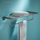 GobekUsa Grey Bathroom Accessories Set: Paper Holder, Corner Shelf, Towel Rack, Toilet Brush Holder, Towel Holder