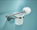 GobekUsa Grey Bathroom Accessories Set: Paper Holder, Corner Shelf, Towel Rack, Toilet Brush Holder, Towel Holder