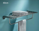 GobekUsa Grey Bathroom Accessories Set: Paper Holder, Corner Shelf, Towel Rack, Toilet Brush Holder, Towel Holder