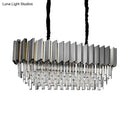 GobekUsa Modern Grey Crystal Pendant Chandelier with 10 Lights - 39" Wide - Perfect for Island Ceiling