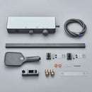 GobekUsa Grey Digital Shower Faucet Set 2-Way Mixer System for Bathroom with Hand Sprayer