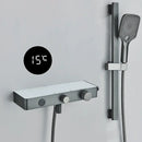 GobekUsa Grey Digital Shower Faucet Set 2-Way Mixer System for Bathroom with Hand Sprayer