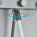GobekUsa Grey Digital Shower Faucet Set 2-Way Mixer System for Bathroom with Hand Sprayer