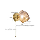 GobekUsa Grey Glass LED Wall Lamp for Home Decor and Lighting