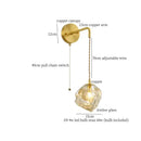 GobekUsa Grey Glass LED Wall Lamp for Home Decor and Lighting