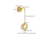 GobekUsa Grey Glass LED Wall Lamp for Home Decor and Lighting