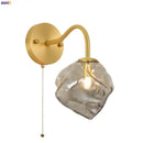 GobekUsa Grey Glass LED Wall Lamp for Home Decor and Lighting