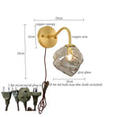 GobekUsa Grey Glass LED Wall Lamp for Home Decor and Lighting