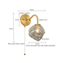 GobekUsa Grey Glass LED Wall Lamp for Home Decor and Lighting