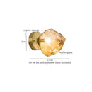 GobekUsa Grey Glass LED Wall Lamp for Home Decor and Lighting