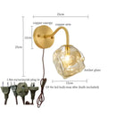 GobekUsa Grey Glass LED Wall Lamp for Home Decor and Lighting