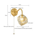 GobekUsa Grey Glass LED Wall Lamp for Home Decor and Lighting