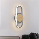 GobekUsa Contemporary LED Wall Sconce Lighting - Grey Oval & Round Design for Bedside