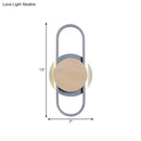 GobekUsa Contemporary LED Wall Sconce Lighting - Grey Oval & Round Design for Bedside