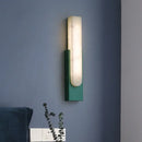 GobekUsa Grey Marble LED Wall Sconce: Nordic Style Metal Bedside Lamp