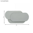 GobekUsa Simple & Stylish Grey Metal Oval Shade Sconce for Bedroom - Warm/White LED Wall Light Fixture