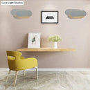 GobekUsa Simple & Stylish Grey Metal Oval Shade Sconce for Bedroom - Warm/White LED Wall Light Fixture