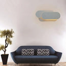 GobekUsa Simple & Stylish Grey Metal Oval Shade Sconce for Bedroom - Warm/White LED Wall Light Fixture