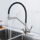 GobekUsa Gun Gray Kitchen Faucet Drinking Pure Water Tap Hot Cold Dual Handle