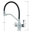 GobekUsa Gun Gray Kitchen Faucet Drinking Pure Water Tap Hot Cold Dual Handle