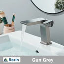 GobekUsa Gun Grey Basin Faucet: Modern Deck Mounted Sink Mixer Tap for Luxury Bathrooms