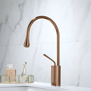 GobekUsa Gun Grey Brass Basin Faucet Hot Cold Kitchen Sink Water Crane Swivel