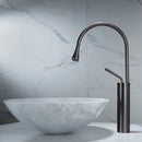 GobekUsa Gun Grey Brass Basin Faucet Hot Cold Kitchen Sink Water Crane Swivel